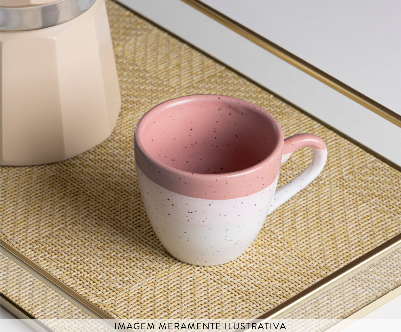 Caneca de Cer&acirc;mica Ombr&eacute; Rosa image number 2