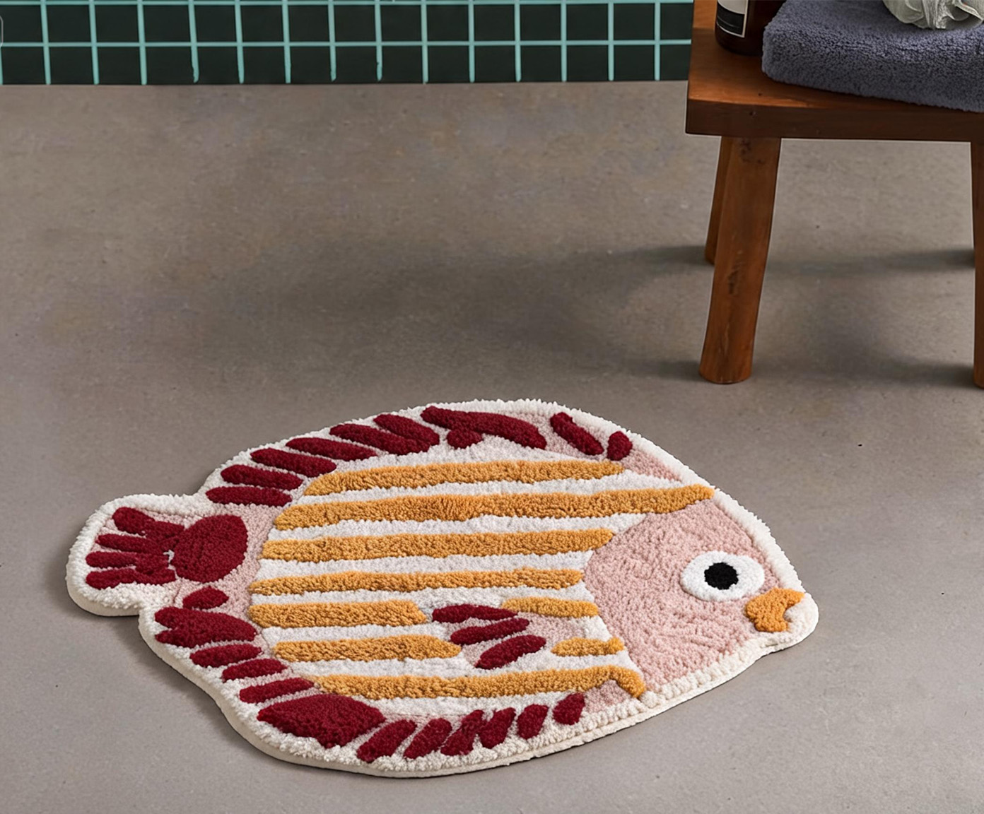 Tapete de Banheiro Fish Rosa - image 1