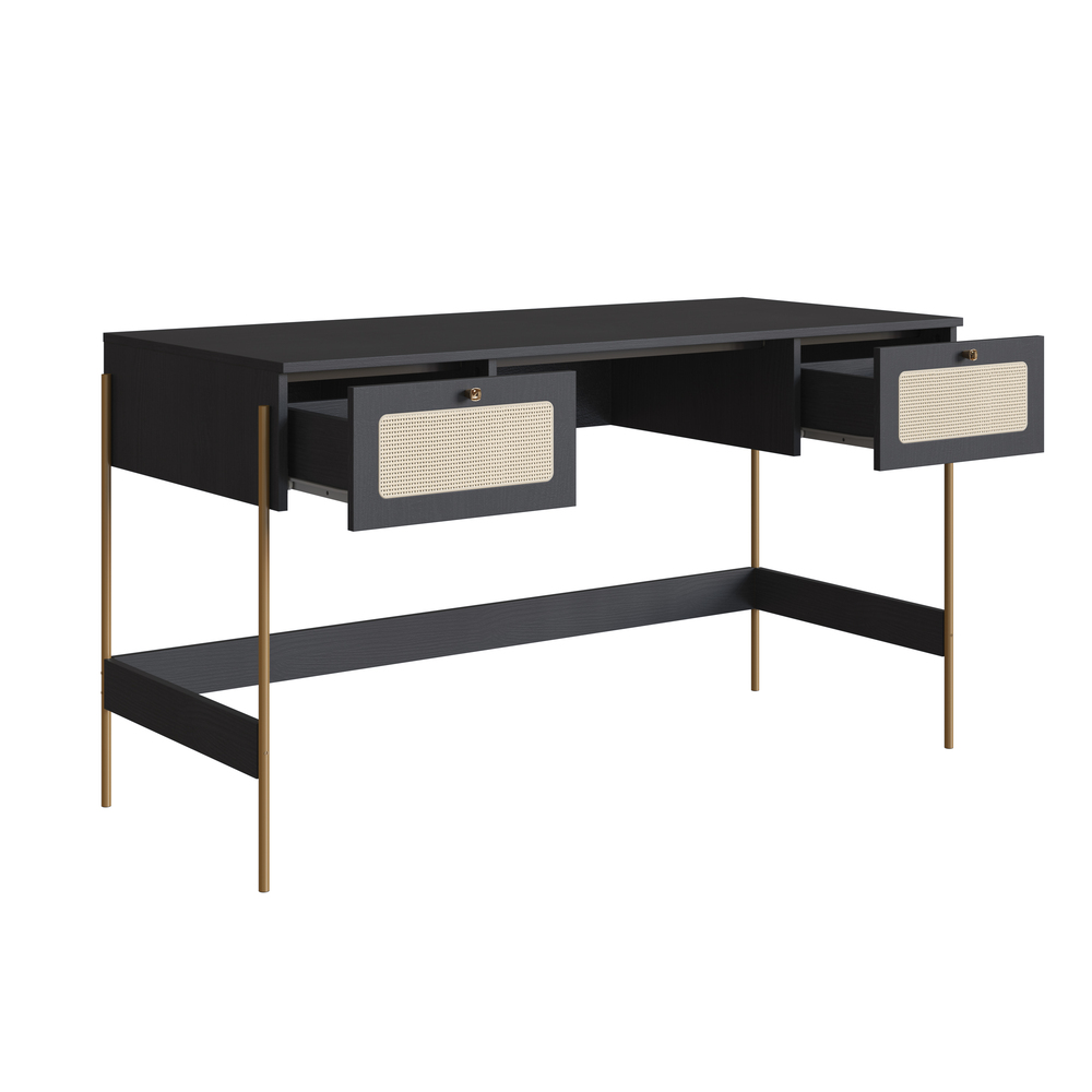 Escrivaninha Tela Oslo Nero e Dourado - image 1