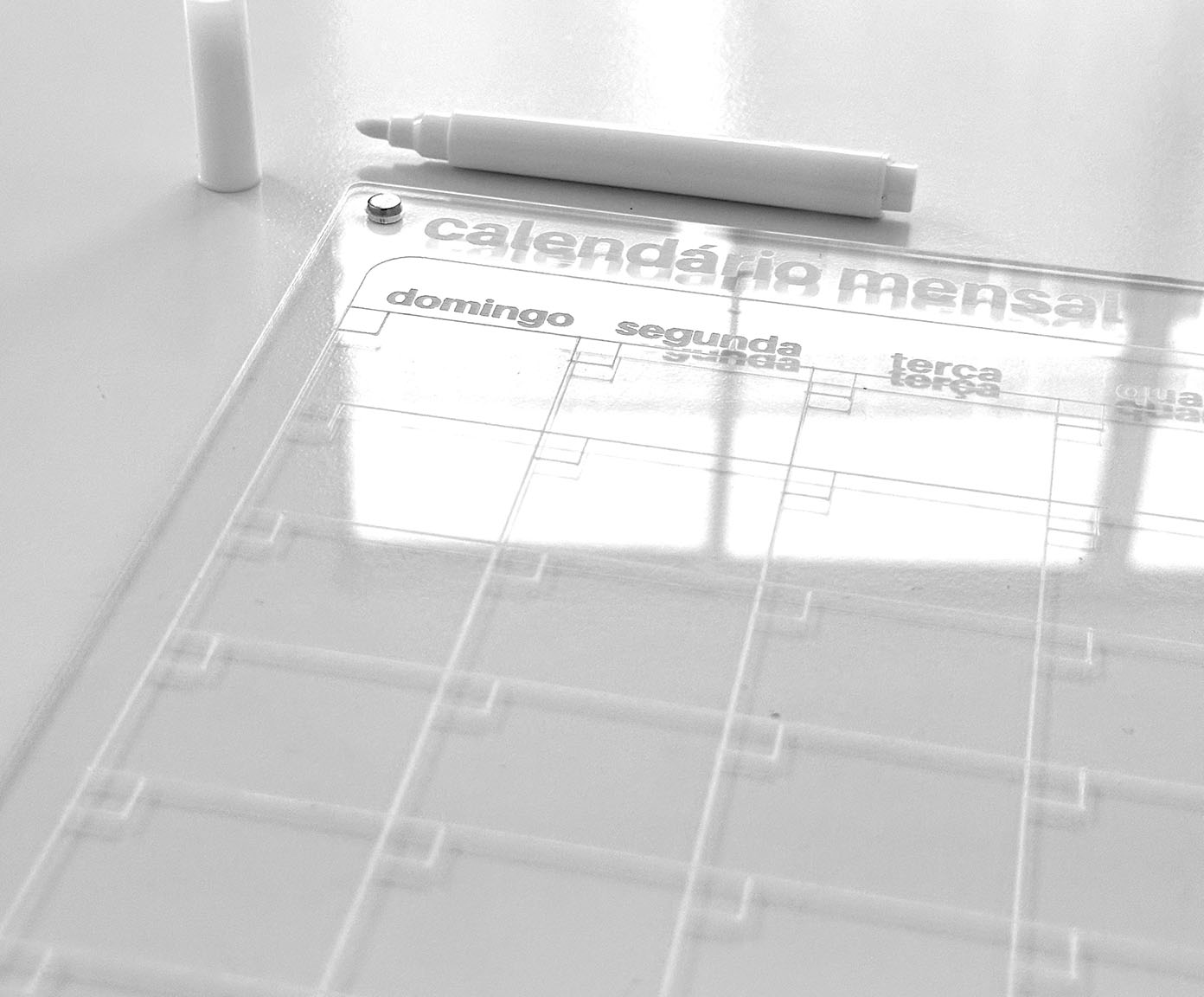 Calend&aacute;rio Geladeira Mensal Transparente image number 3