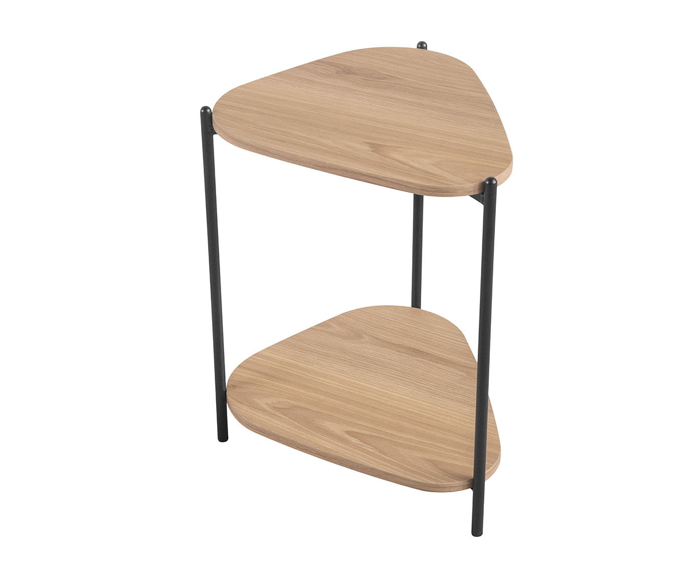 Mesa Lateral Com Prateleira Org&acirc;nica Hanover e Preto - image 1