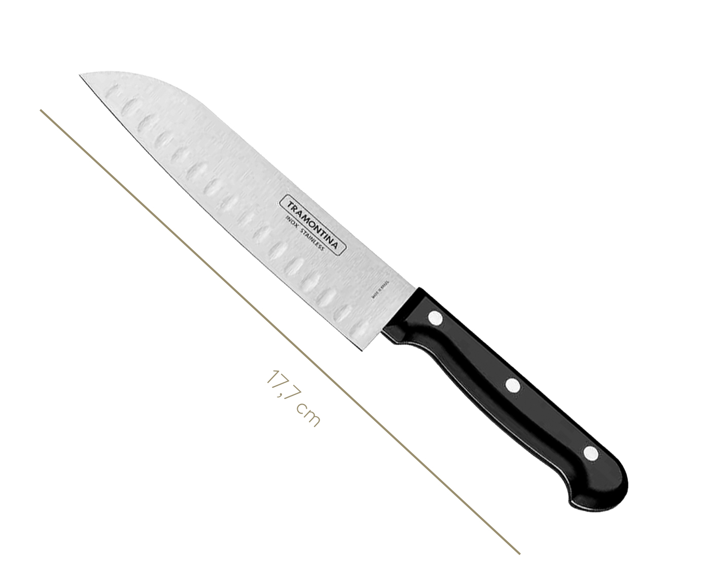 Faca Santoku em Inox Thale - Preta - image 1
