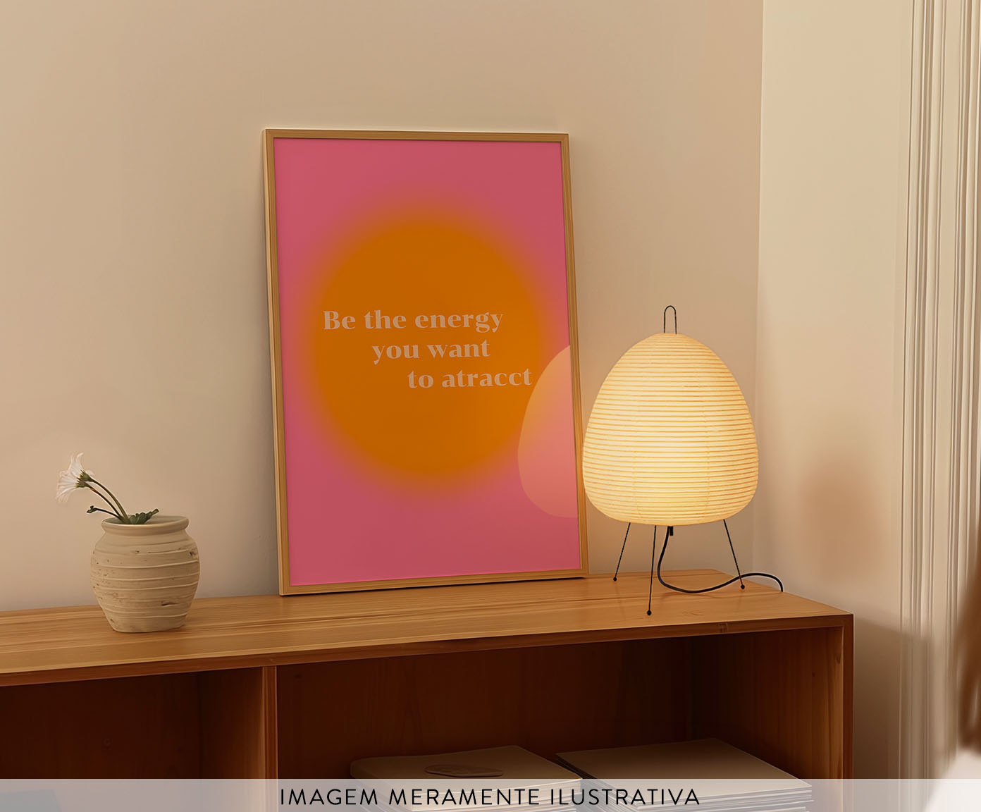 Quadro Energy com Moldura em Madeira - image 1