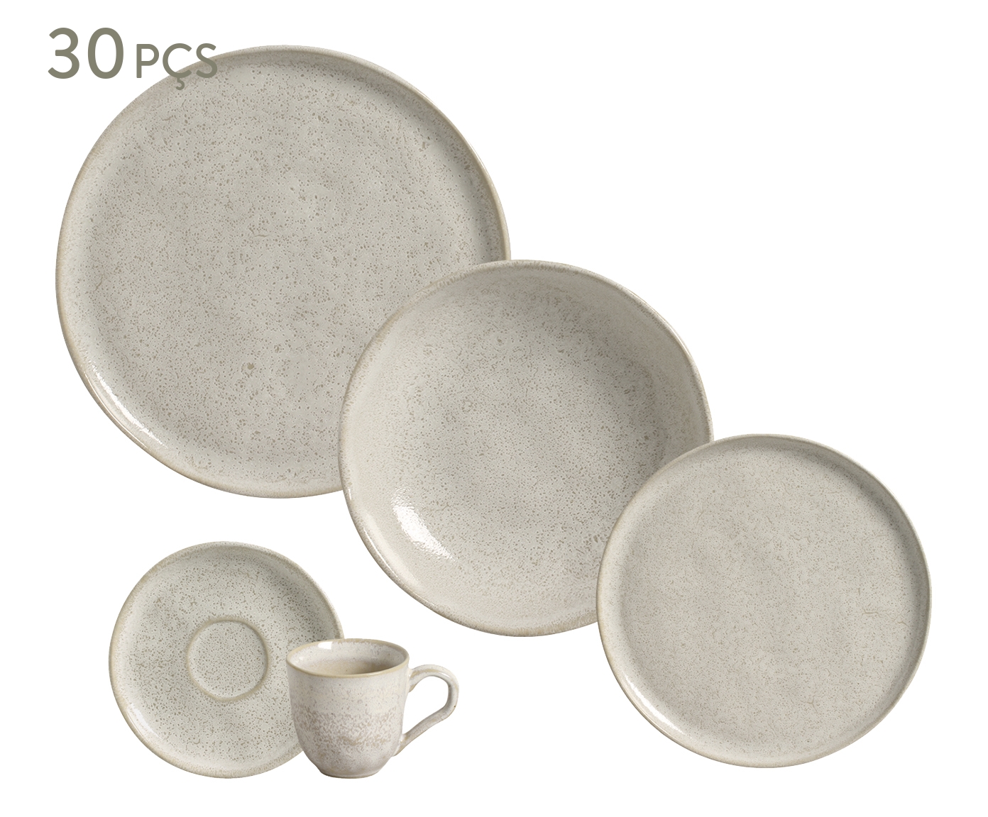 Aparelho de Jantar em Stoneware Vanilla - image 0