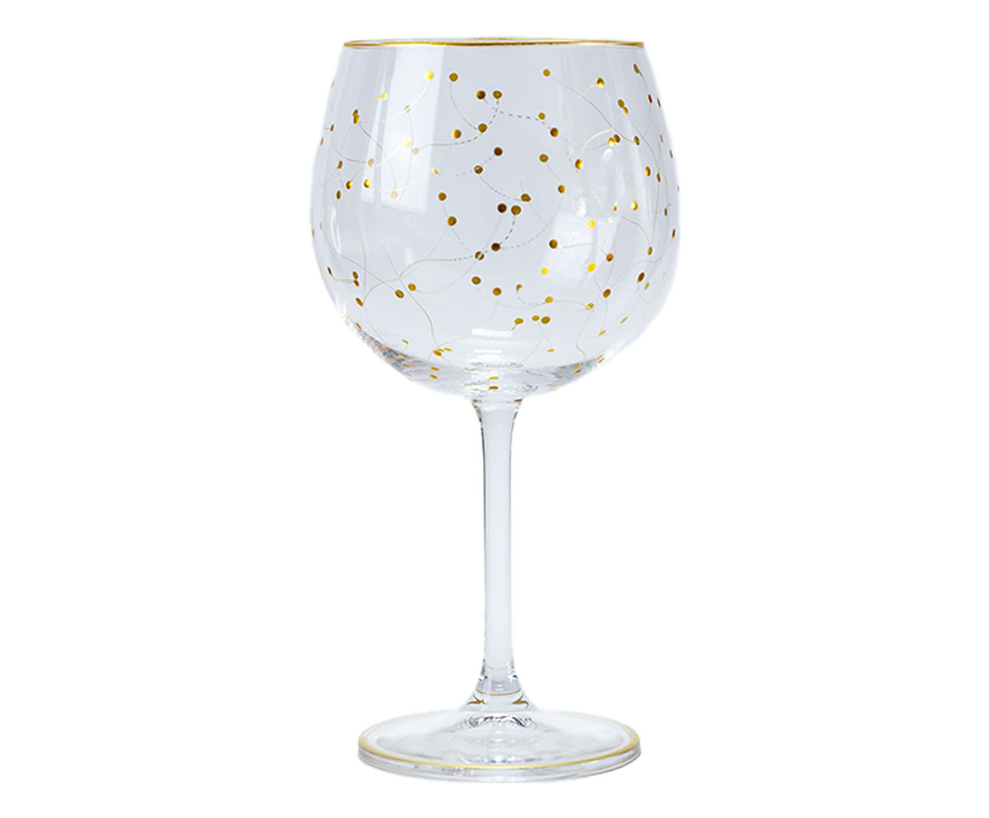 Ta&ccedil;a para Gin em Cristal Gold Leave - image 0
