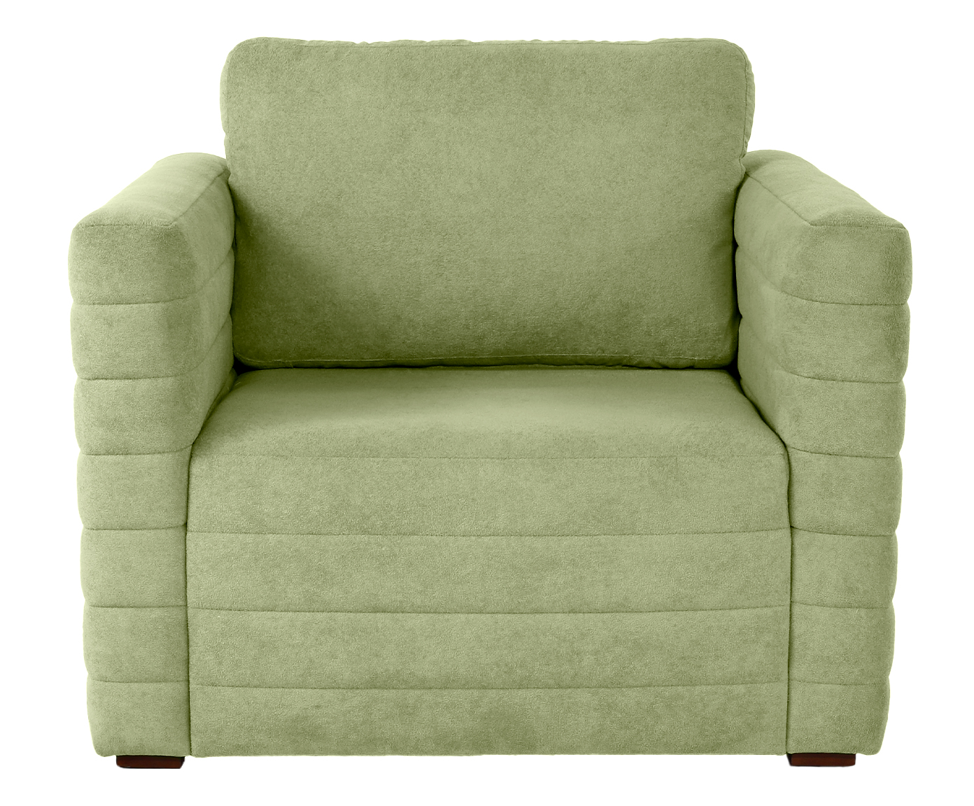 Poltrona Gom em Boucle aveludado - Verde image number 2