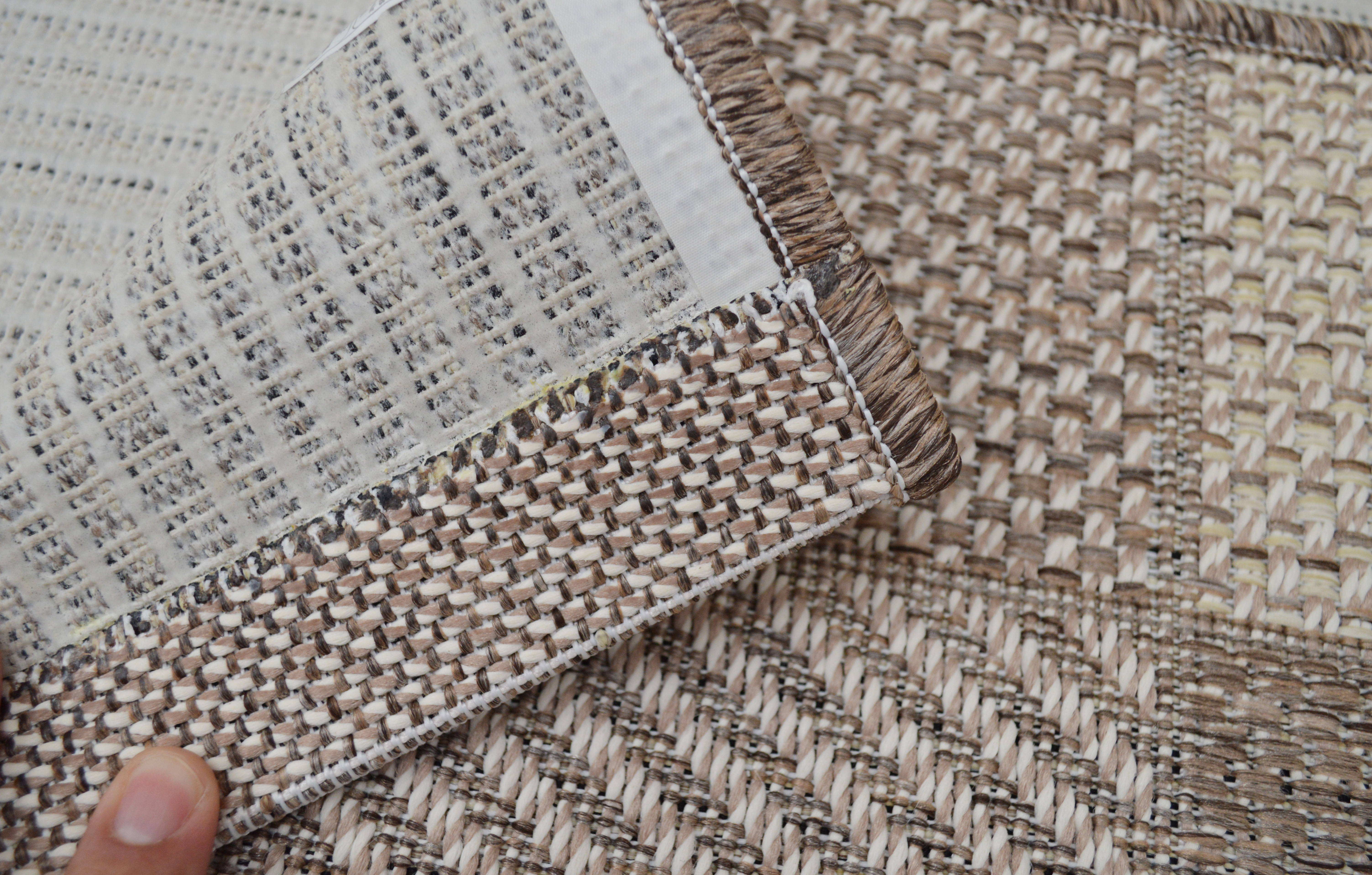 Capacho Look Jacquard Mosaico - Marrom e Bege - image 1