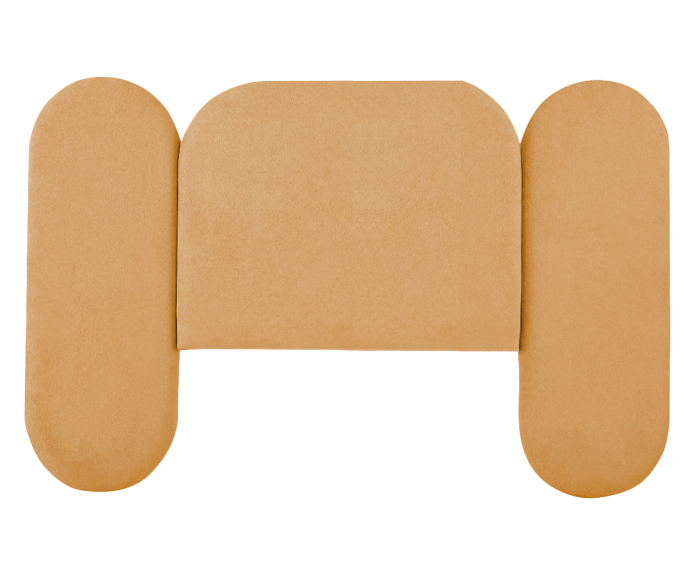Cabeceira em Boucle Aveludado Arco Embrace Amarelo Ocre - image 0
