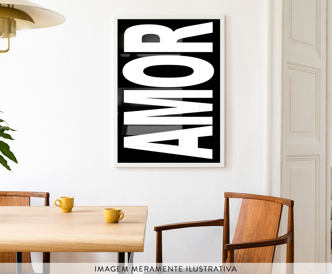 Quadro Amor com Moldura Branca - image 1