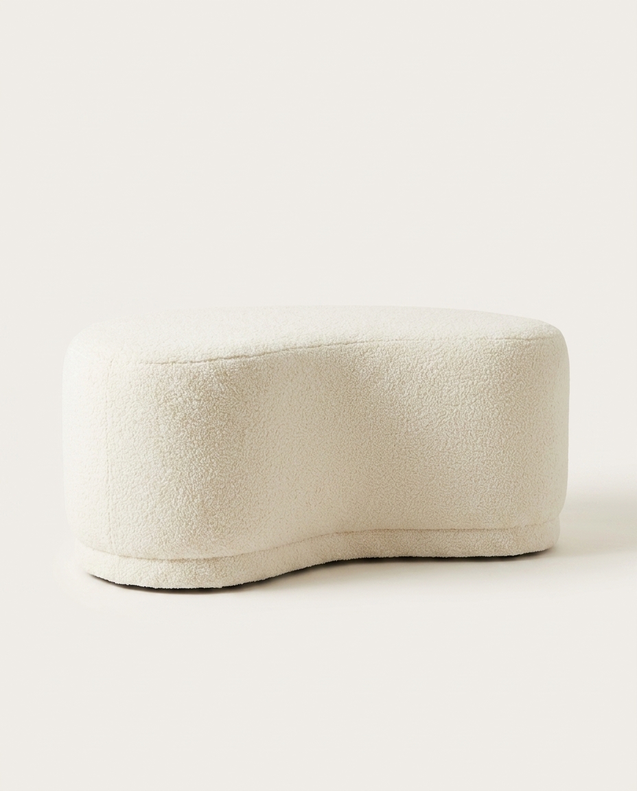 Puff Grand em Boucle Longo Off-White image number 7