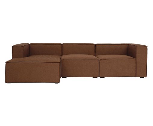 Sof&aacute; 3 M&oacute;dulos Chaise Esquerdo Mensa Terracota image number 2