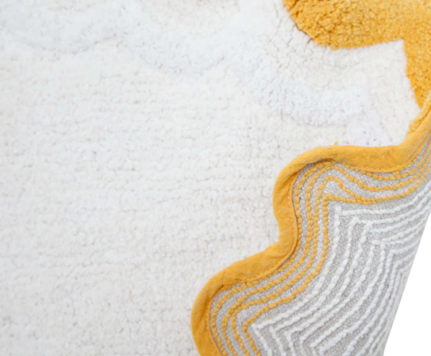 Tapete de Banheiro Ripple Off-White e Amarelo image number 4