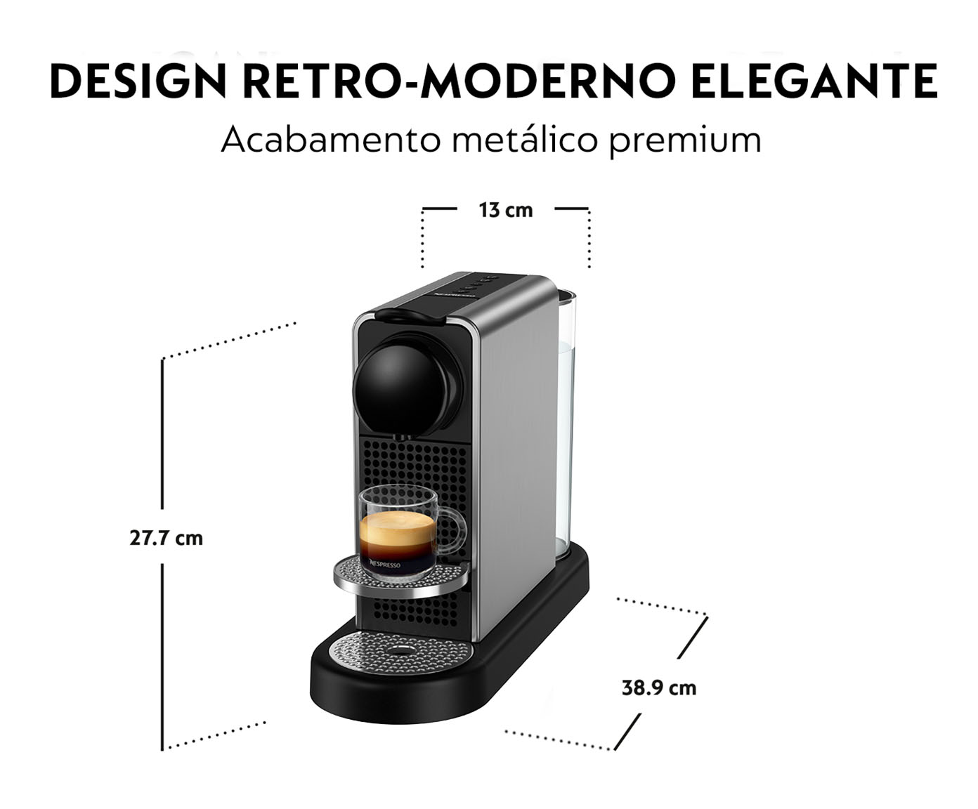 Cafeteira Nespresso Citiz Platinium Titanio - 110V image number 3