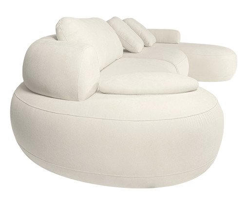 Sof&aacute; Laguna by Elle - Chaise Direita Boucle Off White VIII image number 7