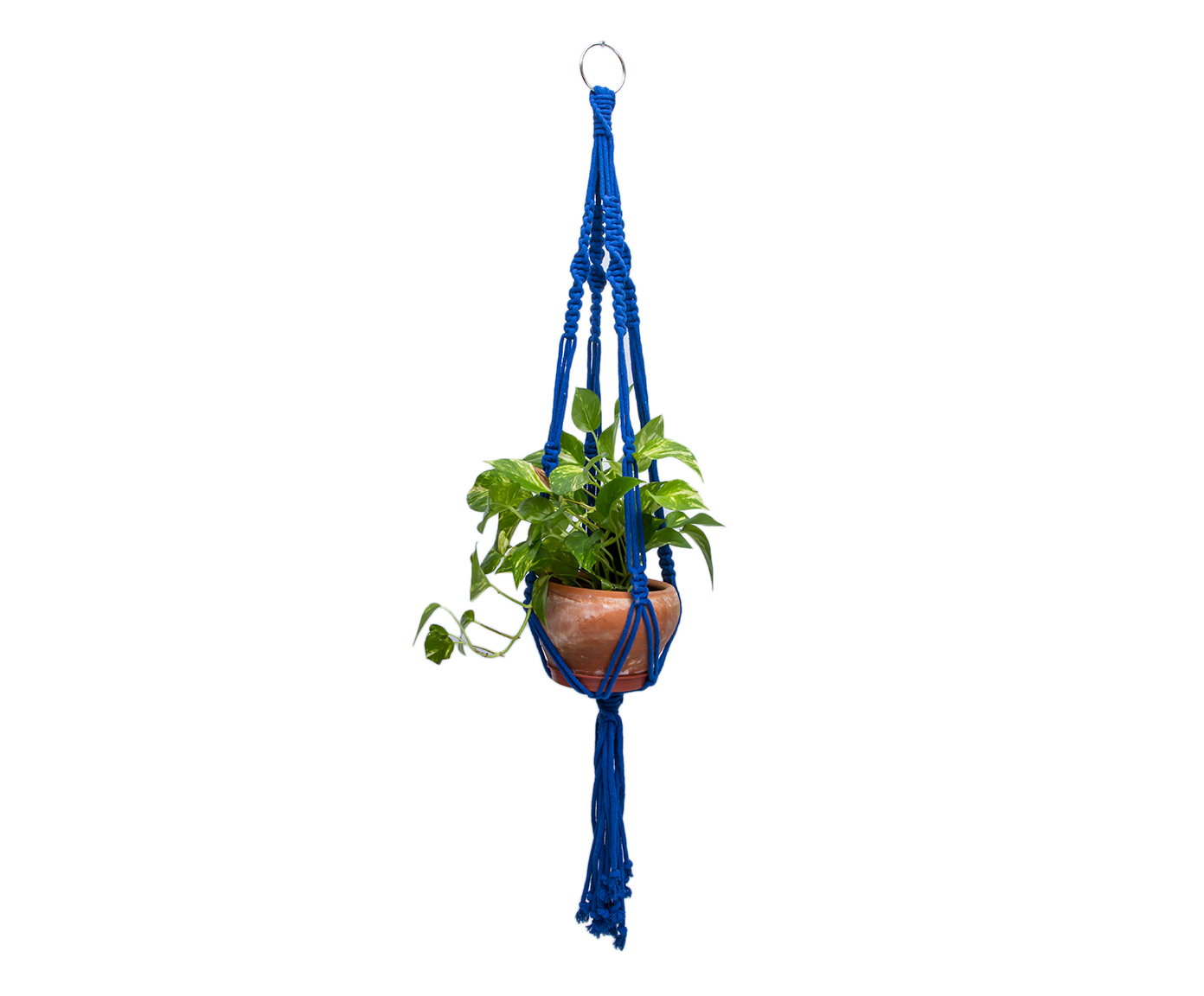 Hanger em Macram&ecirc; Mega Azul Royal - image 0