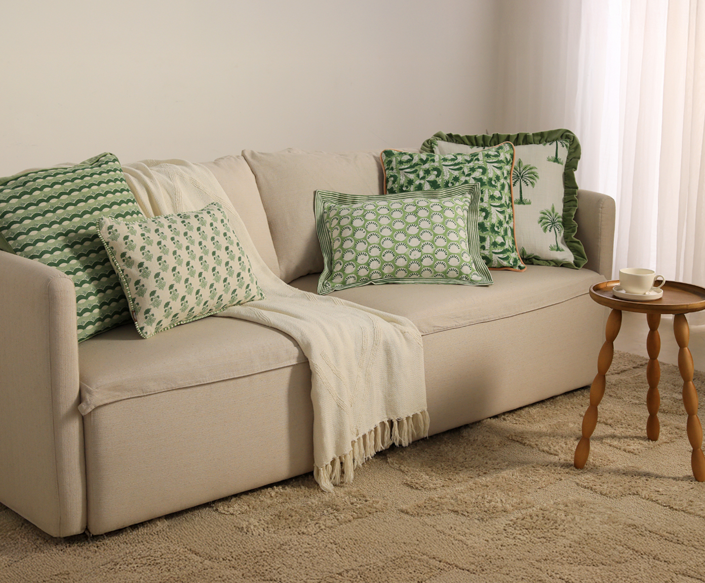 Capa de Almofada Shytra Verde image number 3