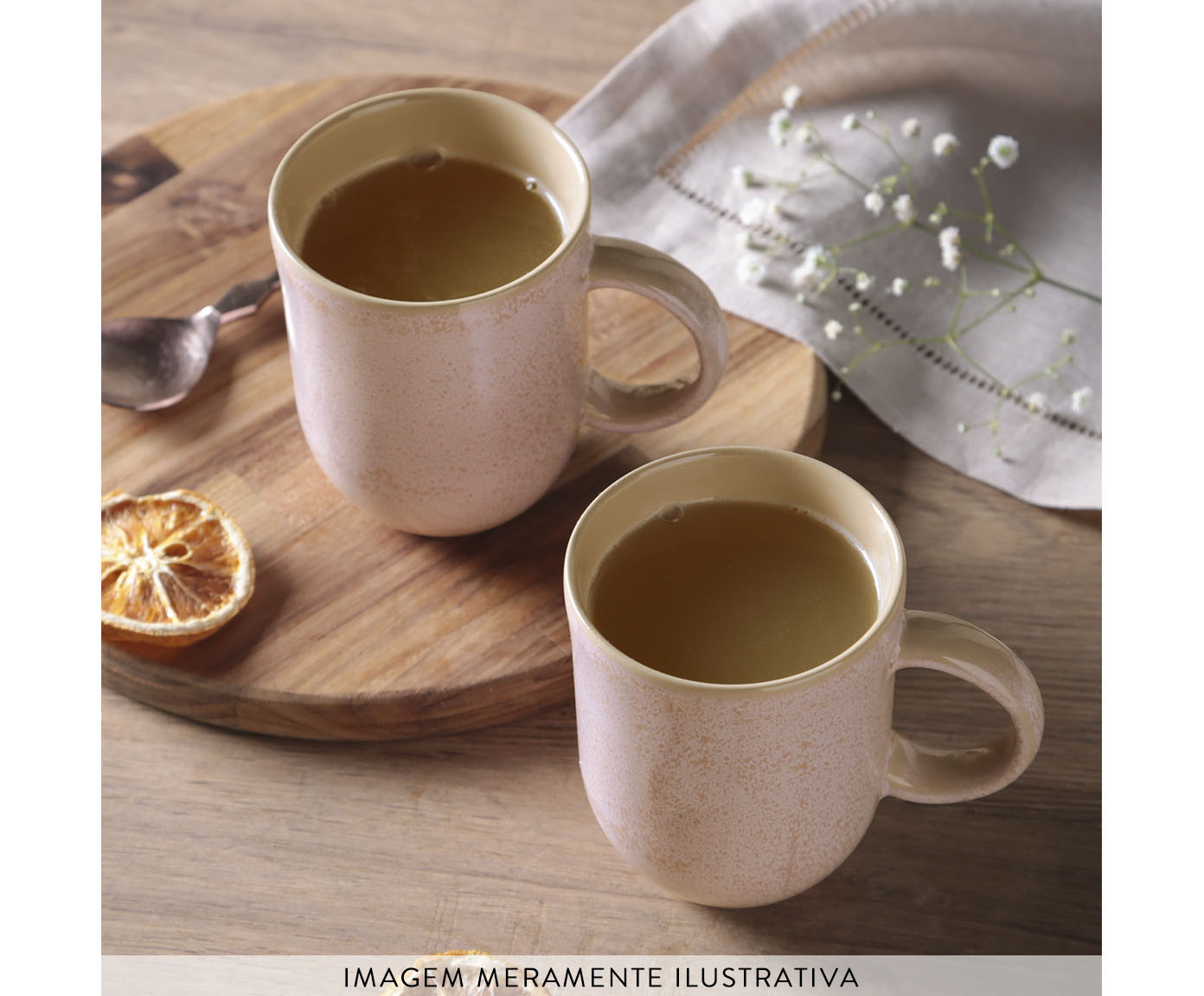 Jogo de Canecas Coup Stoneware Grande Litchi - image 1