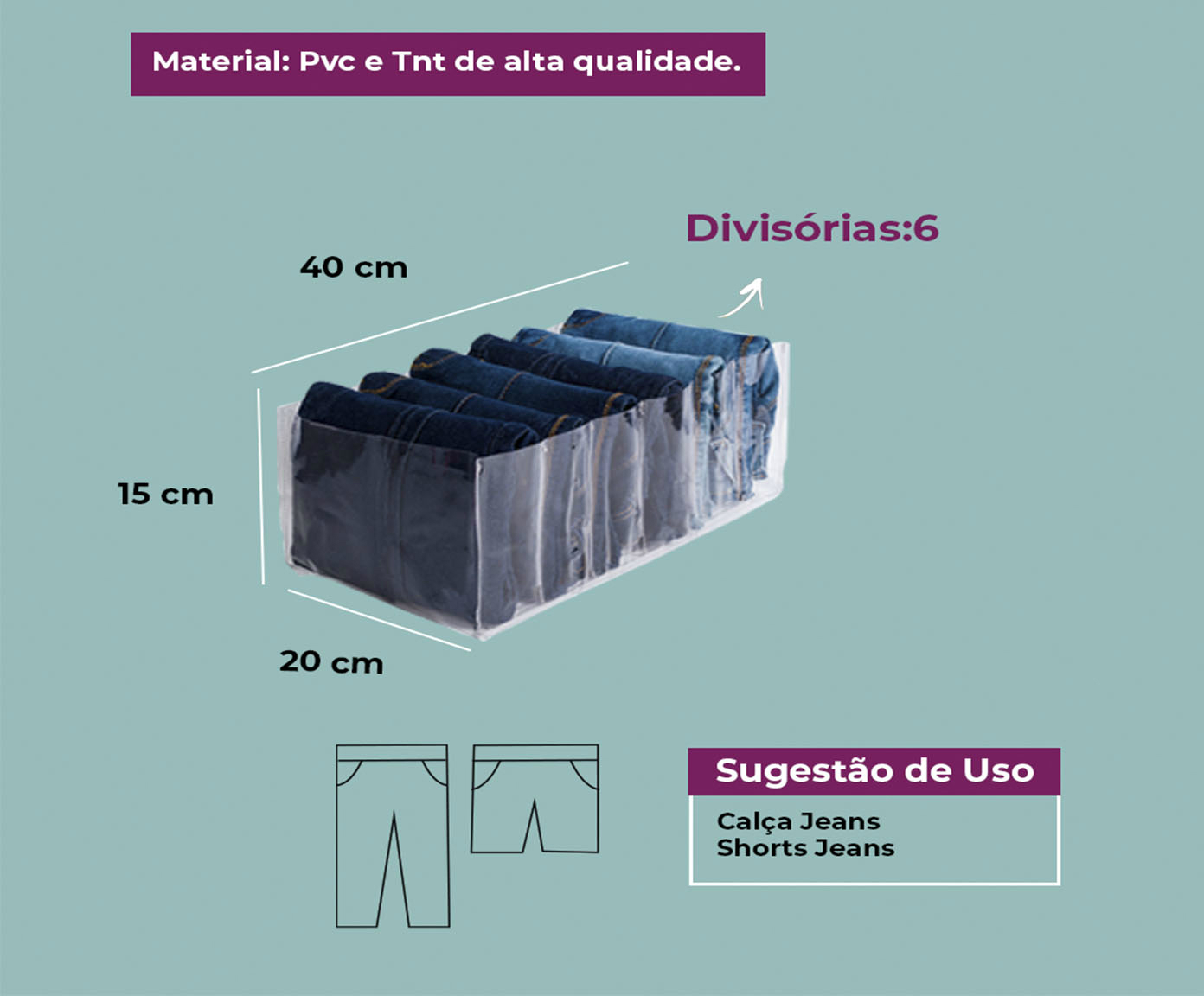 Organizador Colmeia Cristal Premium P1 Branco - image 1