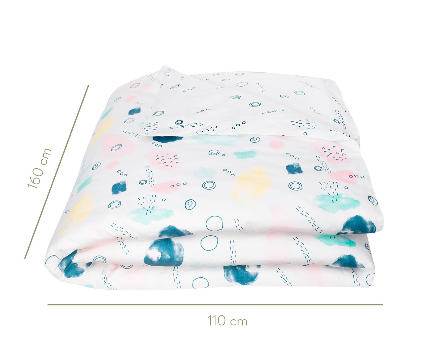 Capa de Edredom Infantil Aquarela Branco E Azul - 200 fios image number 2