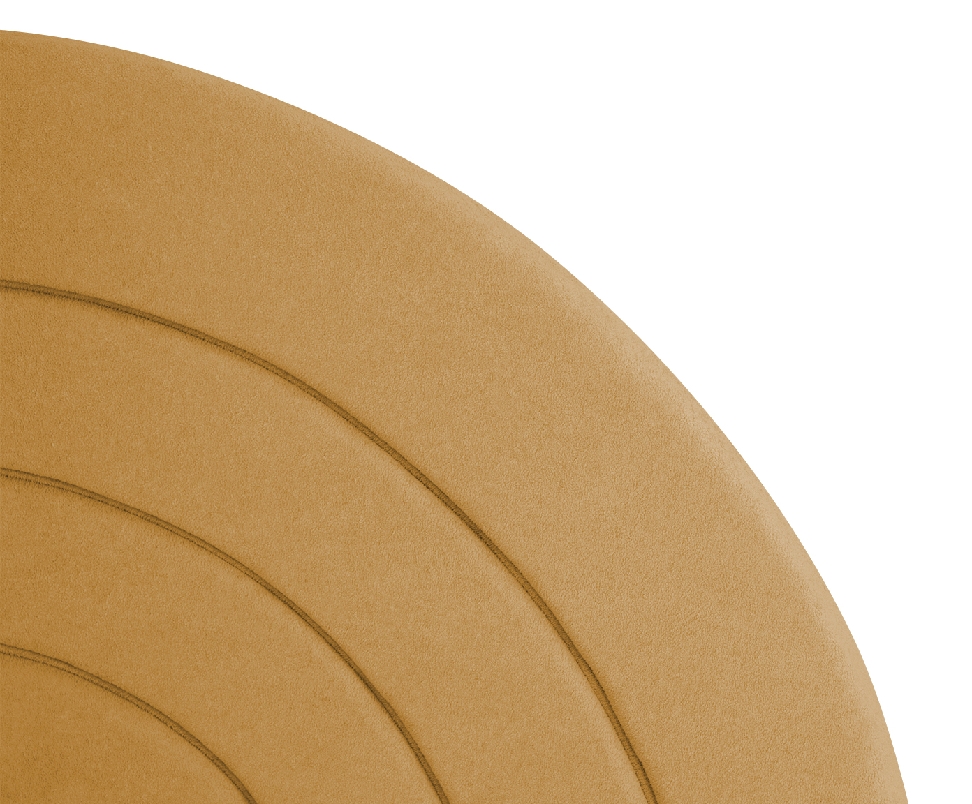 Cabeceira em Boucle Aveludado Arco Amarelo Ocre image number 4