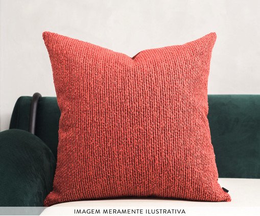 Almofada Boucle Quadrada - Terracota image number 3
