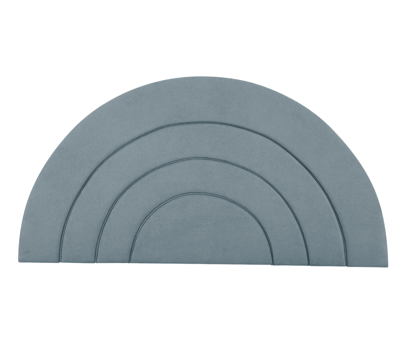 Cabeceira em Boucle Aveludado Arco Azul - image 0