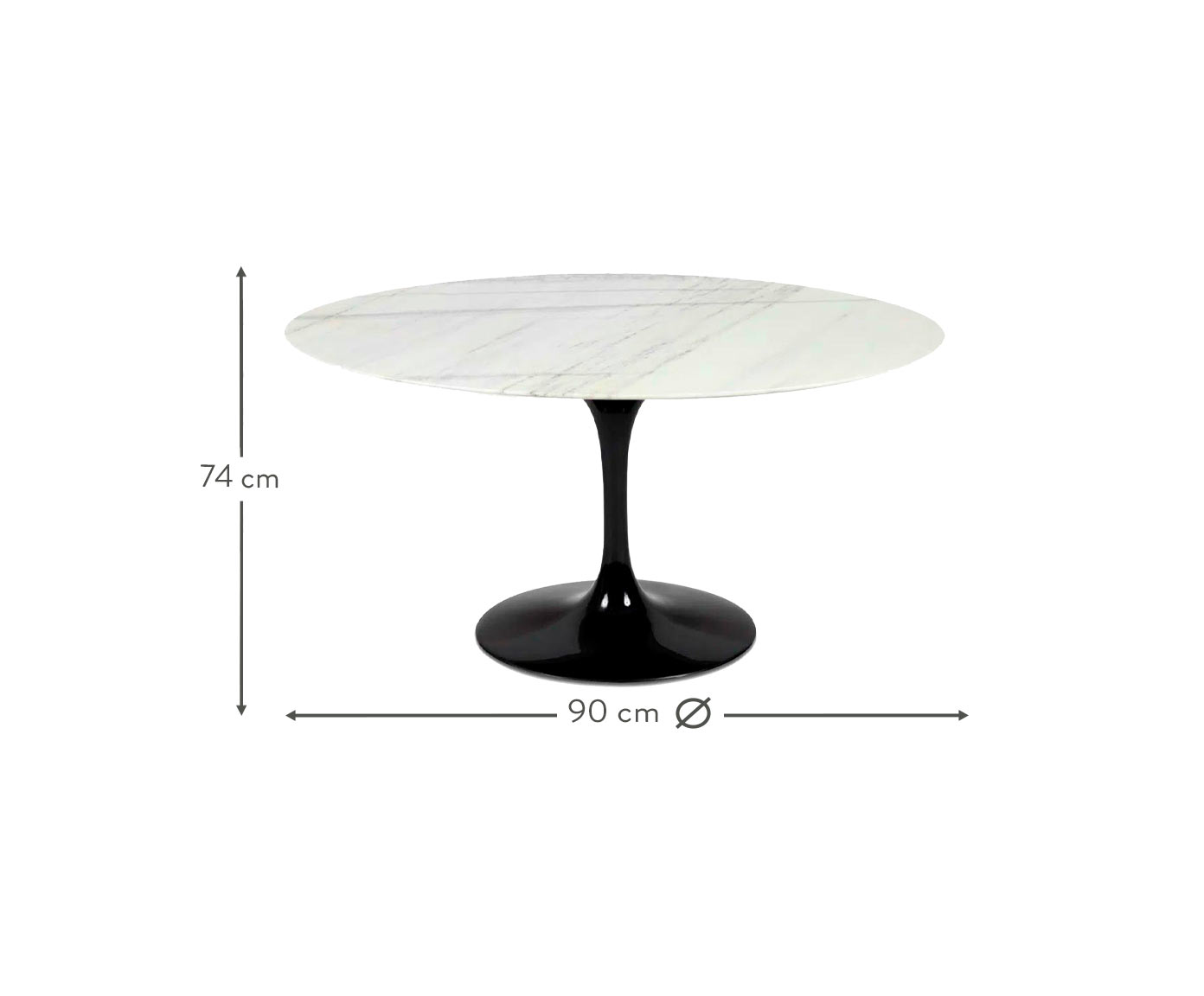 Mesa Saarinen Oval Espirito Santo Base Preta image number 5
