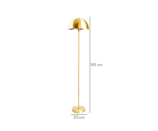 Lumin&aacute;ria de Ch&atilde;o Cogumelo Dourado - Bivolt image number 2