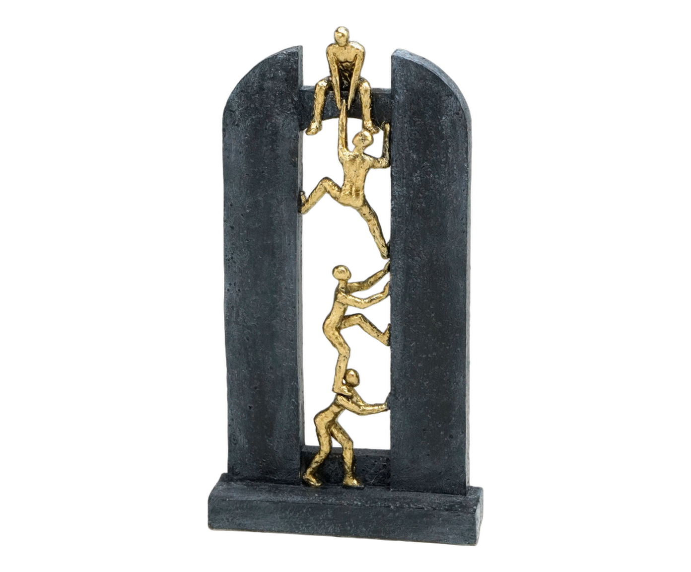 Escultura Decorativa Arte Cinza e dourado - image 0