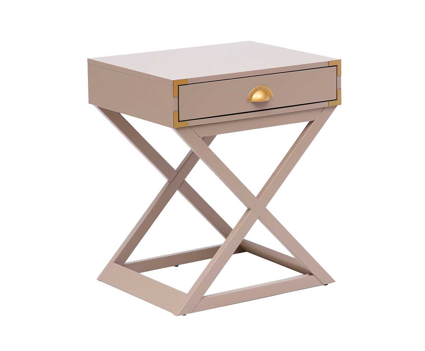 Mesa de Cabeceira Cross Burlywood - Taupe - image 0