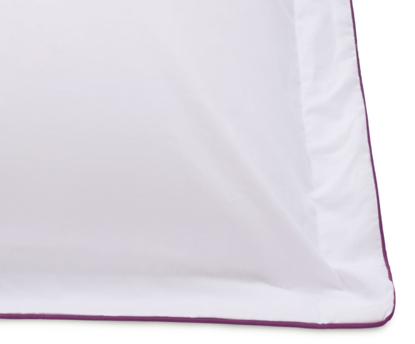 Fronha com Vivo Basics Branco e Violeta - 200 Fios - image 1