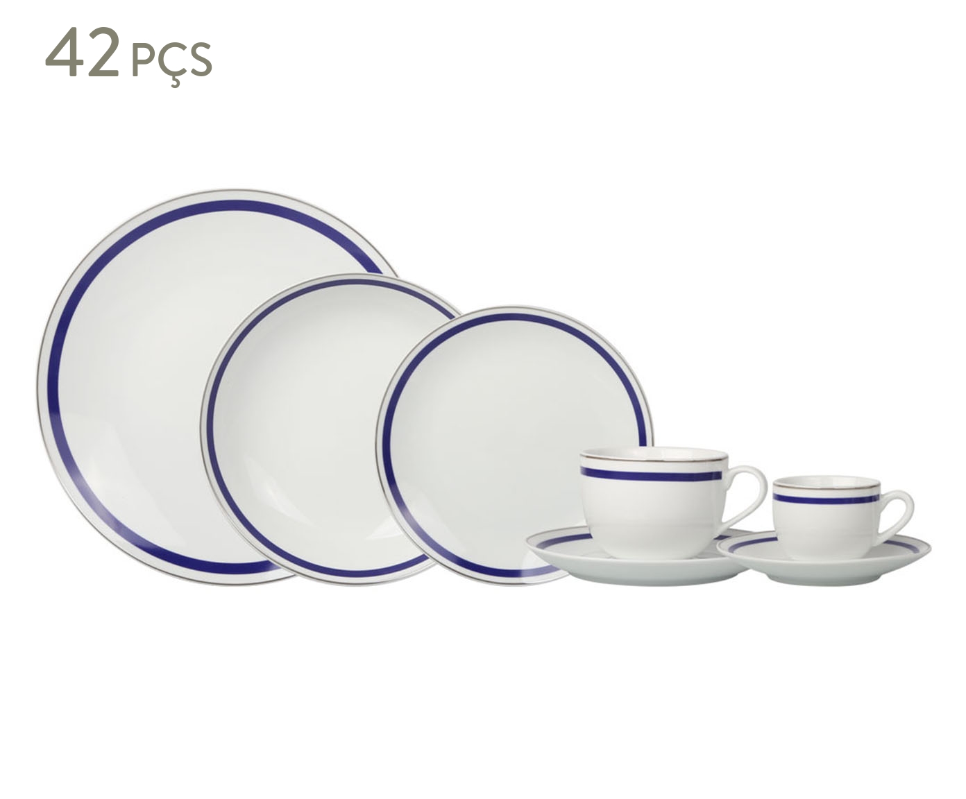 Aparelho de Jantar Silver Rim - image 0