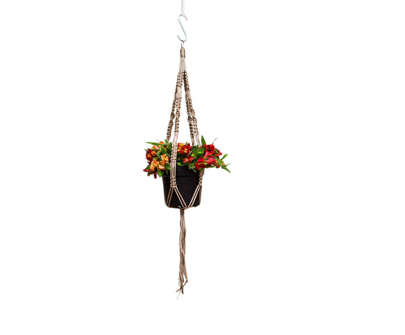 Hanger em Macram&ecirc; Dna Dourado image number 3