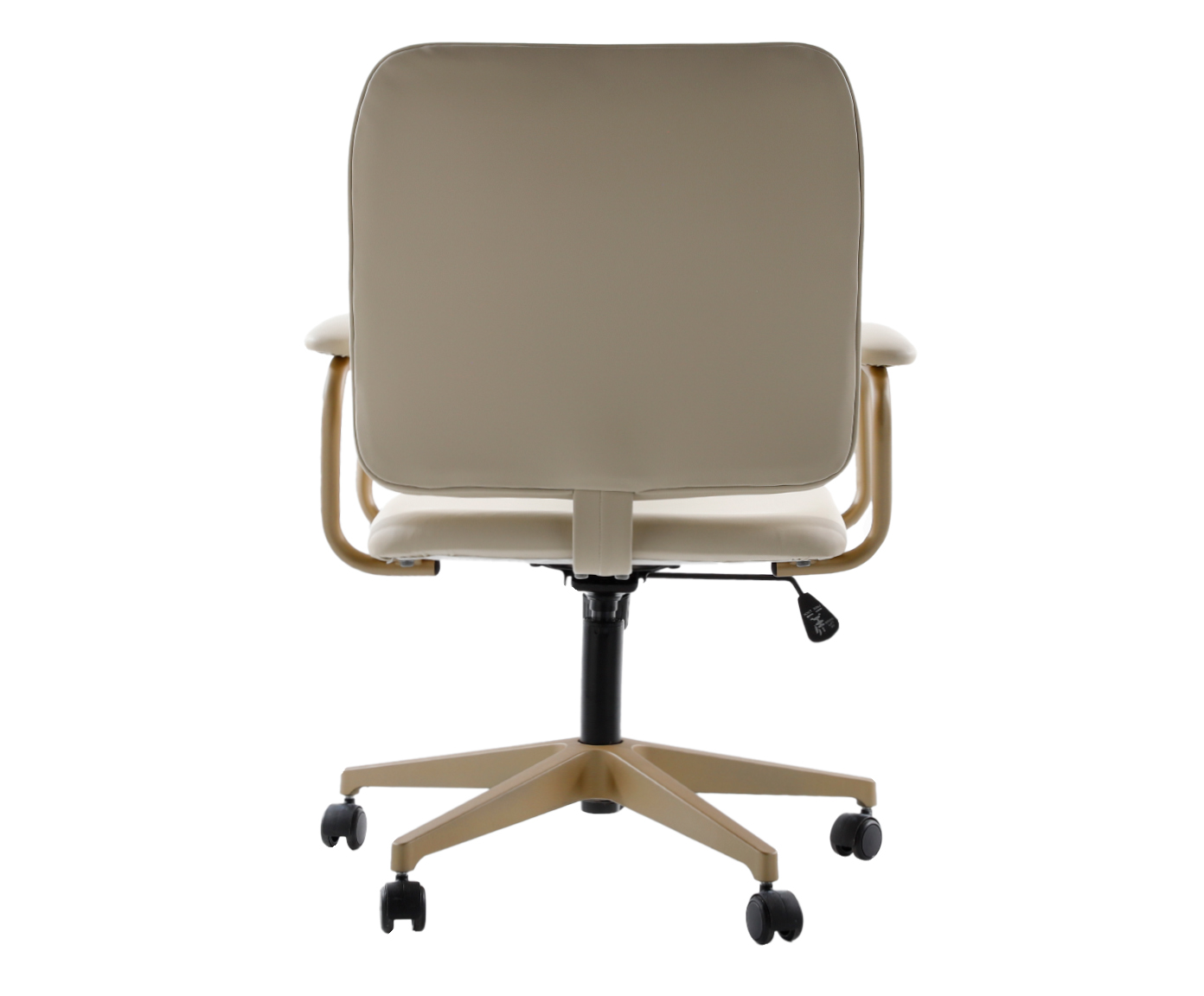 Cadeira Office Chicago Bege com P&eacute;s Ouro Claro image number 3