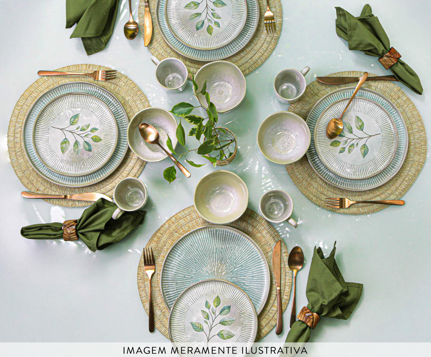 Aparelho de Jantar Bio Evergreen Floral - 30P&ccedil;s image number 4