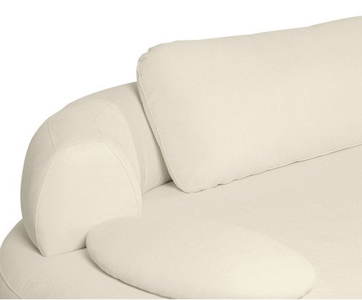 Sof&aacute; Laguna by Elle - Chaise Direita Boucle Off White VIII image number 8