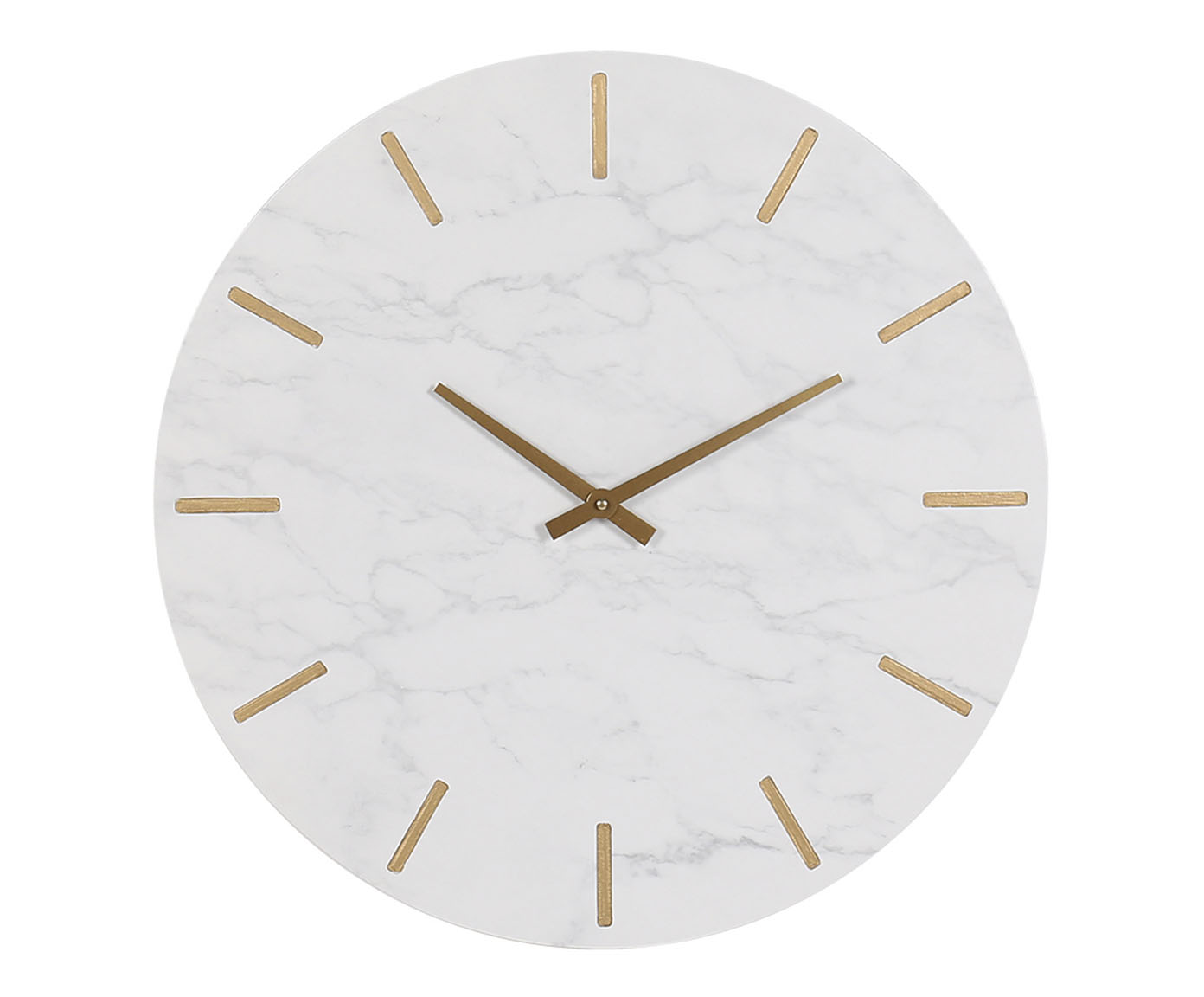 Rel&oacute;gio de Parede Llusco Branco e Dourado - image 0