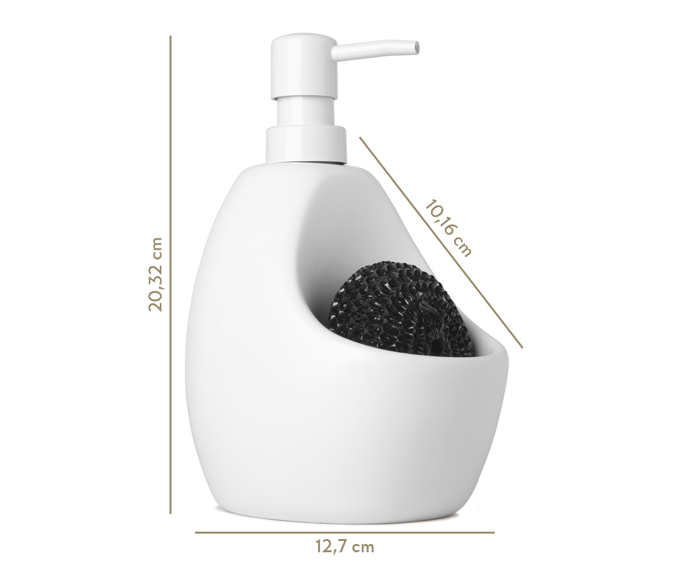 Dispenser para Detergente com esponja Joyce - Branco image number 10