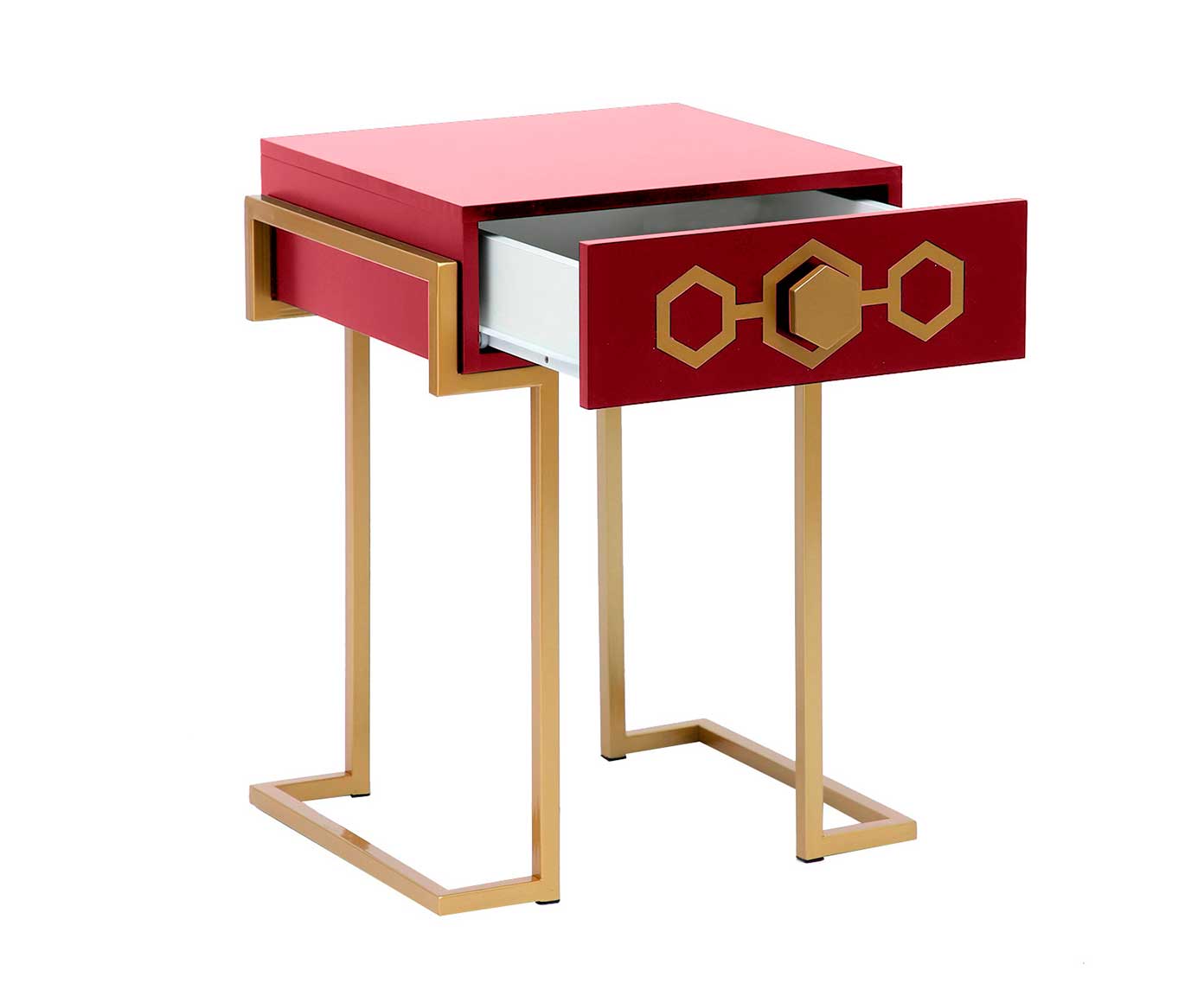 Mesa de Cabeceira Glam Firebrick - Vermelho image number 3