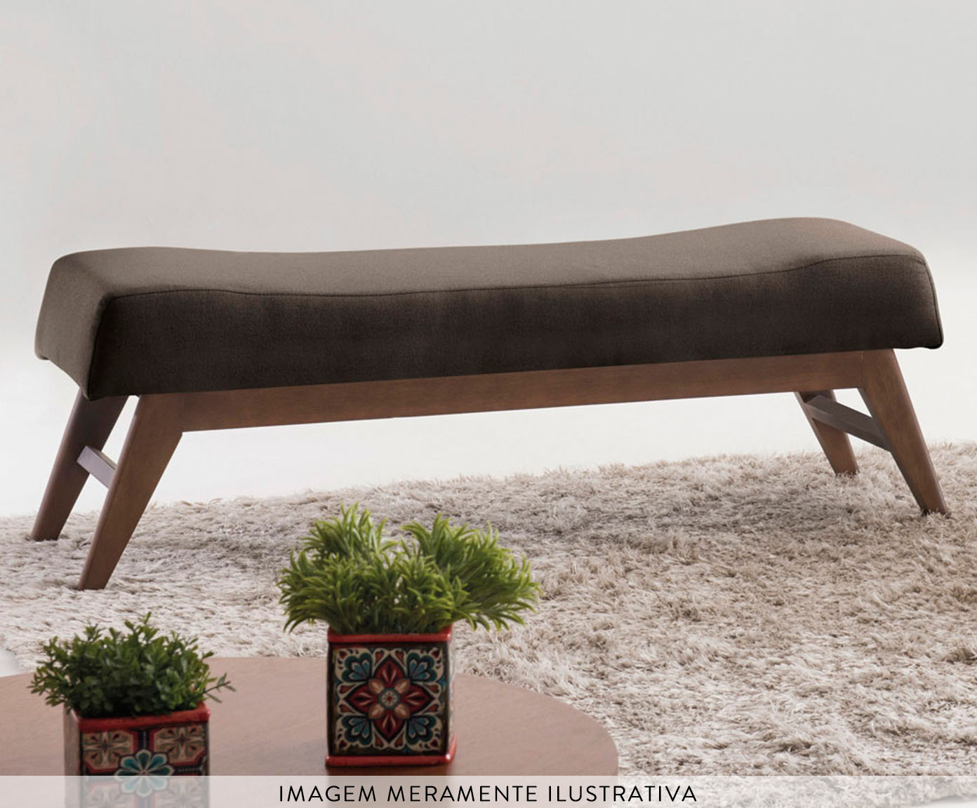 Recamier Marrom com Base Imbuia Horus - image 1