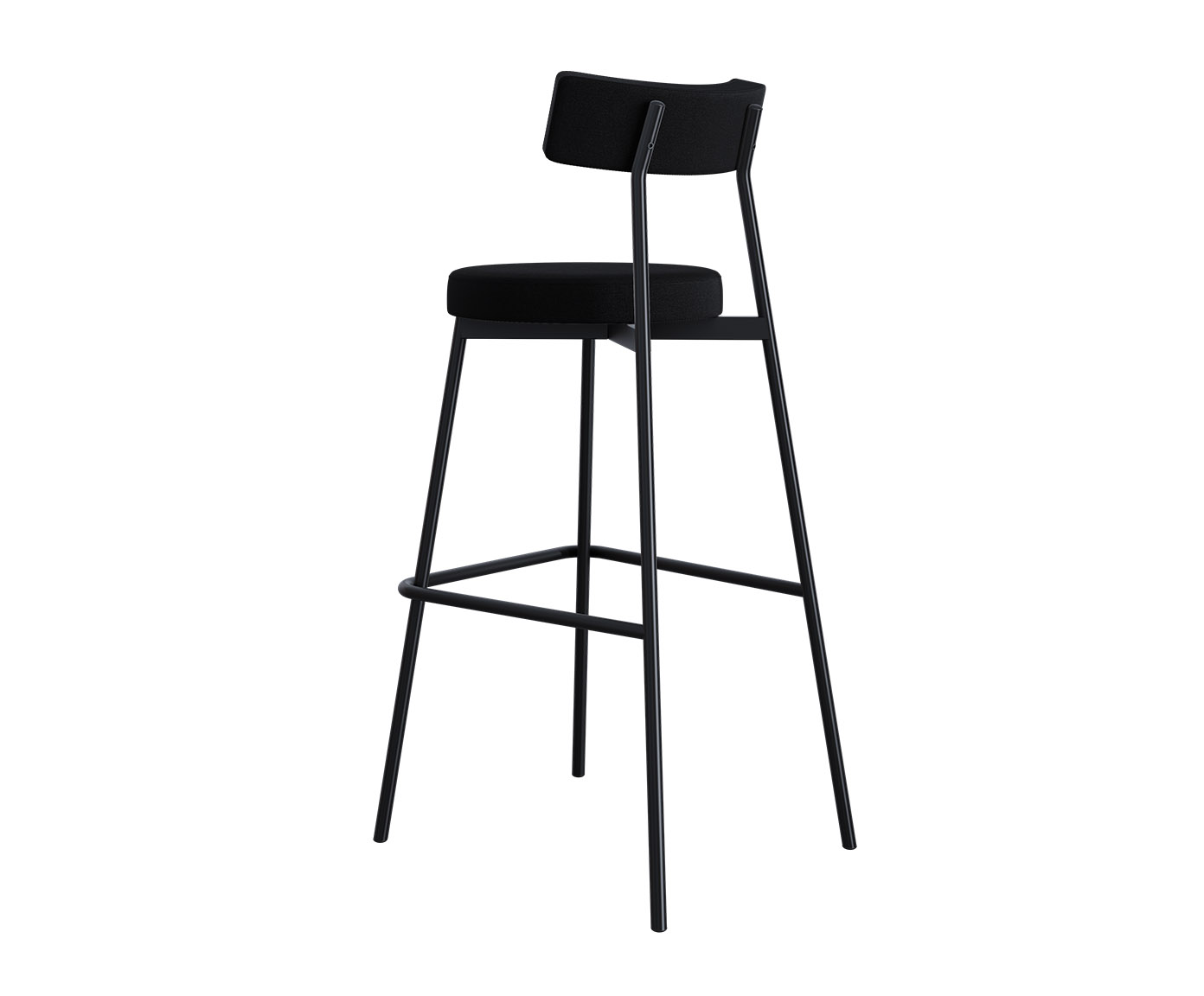 Banqueta Alta Stout Preta - image 1