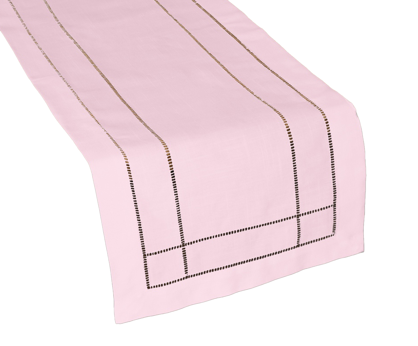 Caminho de Mesa com Ponto Ajour Rosa Claro - image 0