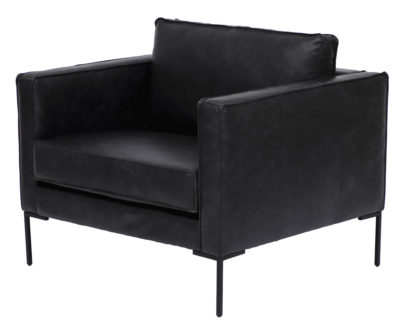 Poltrona em Couro Ettore - Preto image number 2