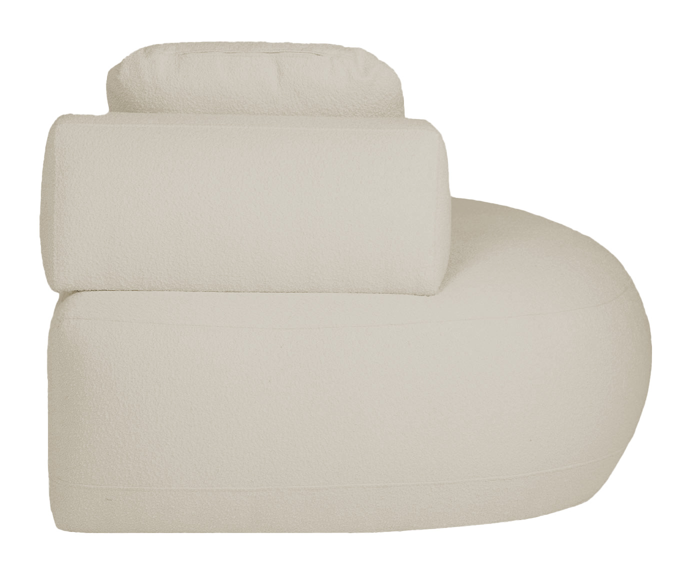 Sof&aacute; M&oacute;dulo Chaise Esquerdo Laguna by Elle - Boucle Bege image number 2