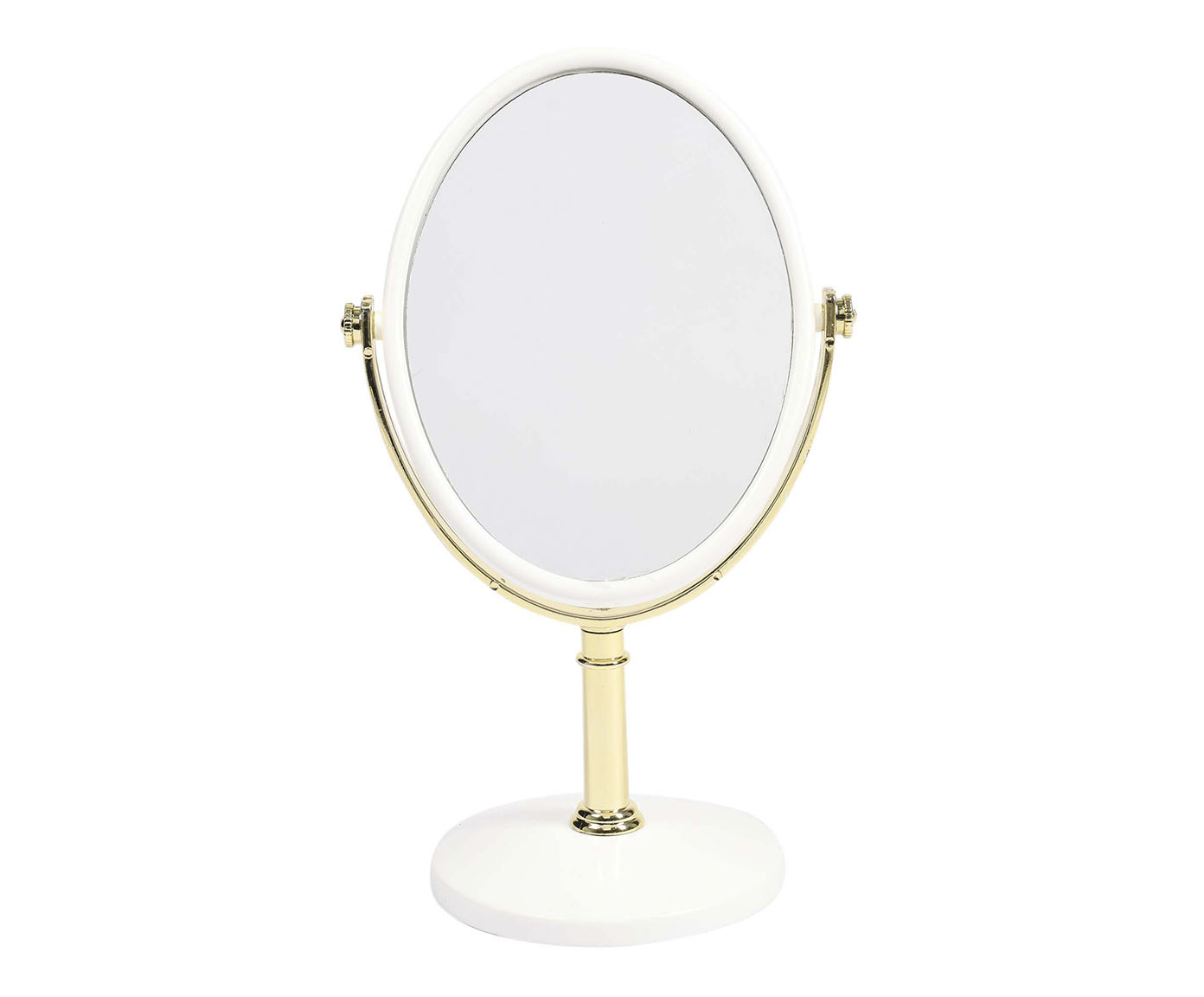 Espelho Oval Mesa Modern Branco e Gold - image 0