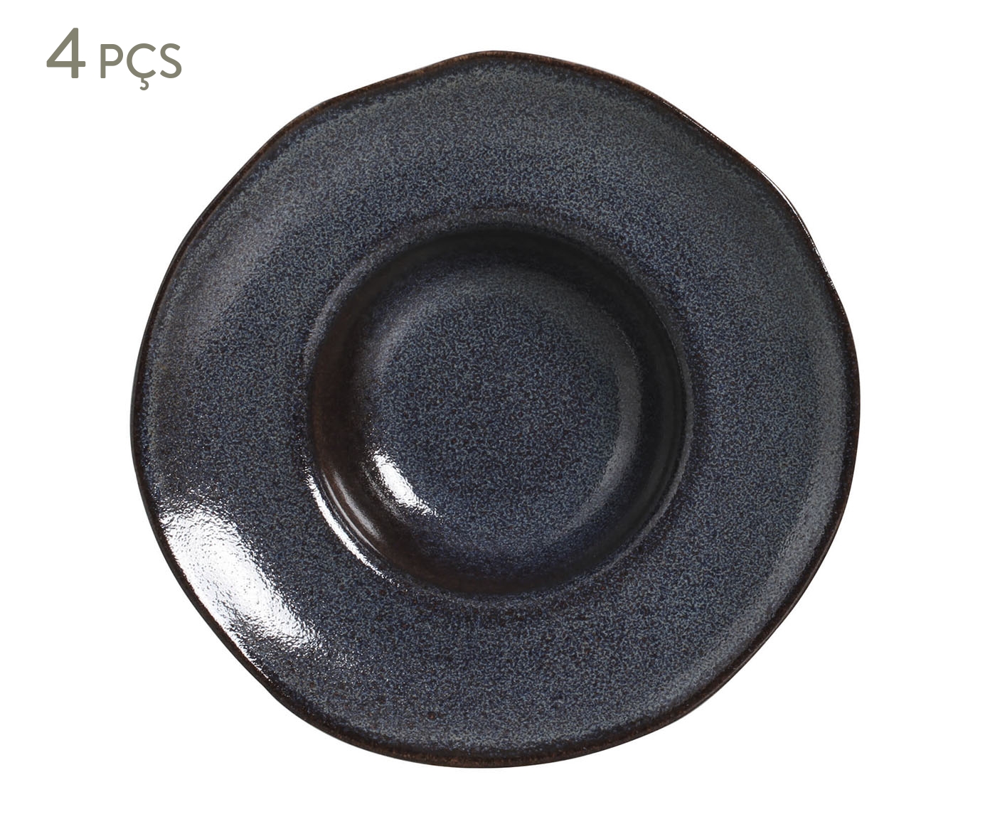 Jogo de Pratos para Massa Org&acirc;nico Titanium Azul Escuro - image 0