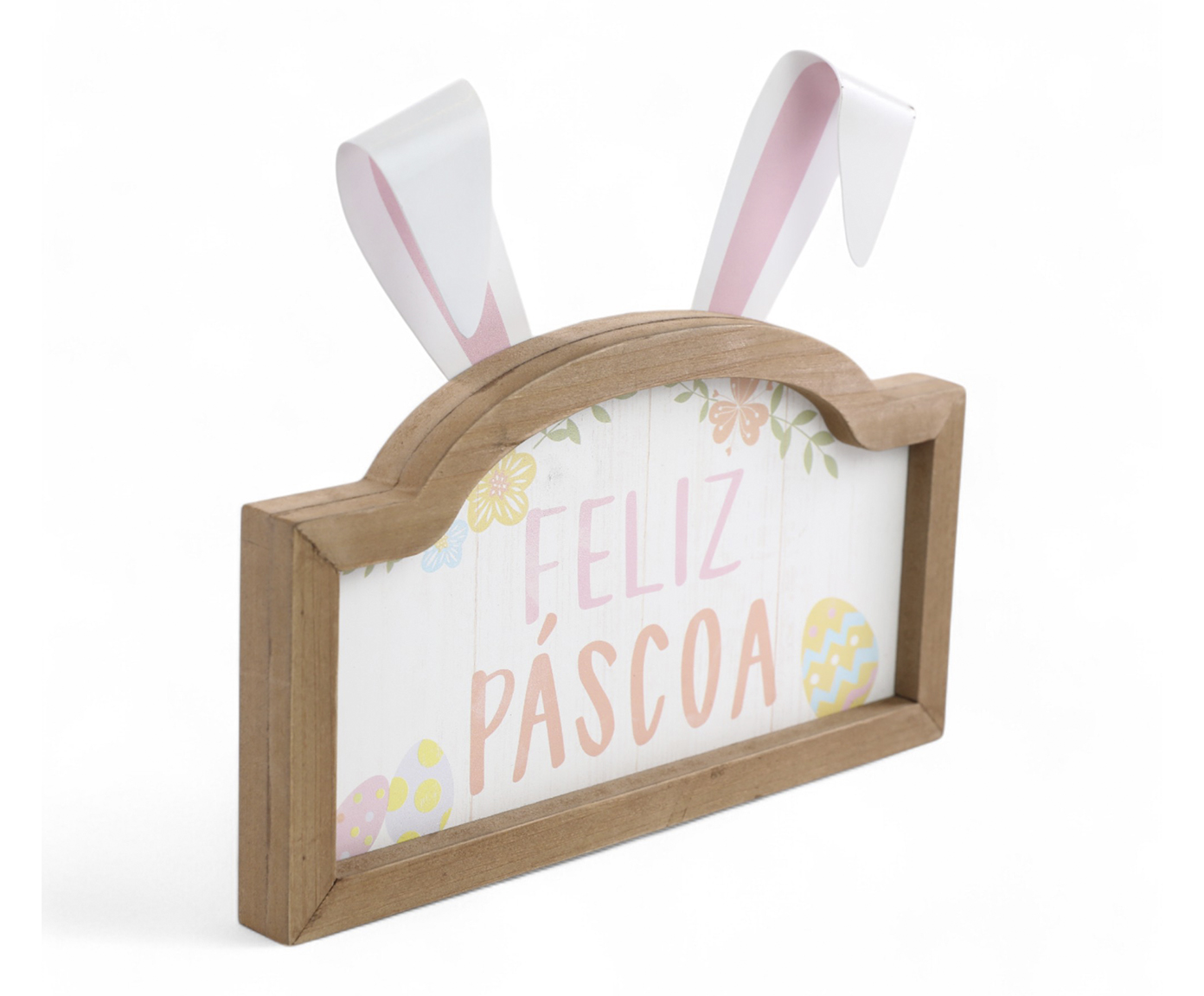 Quadro Decorativo Feliz Pascoa com Orelha - image 1