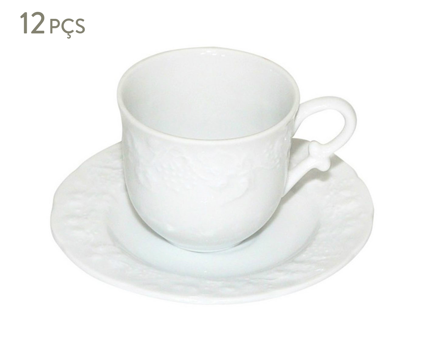 Jogo de X&iacute;caras para Ch&aacute; com Pires em Porcelana Limoges Vendange - image 0