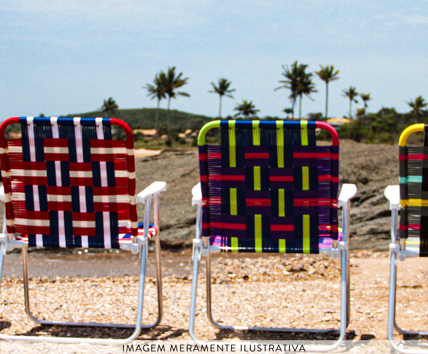 Cadeira de Praia Custom Faixas Cinzas e Pretas com Neon image number 5