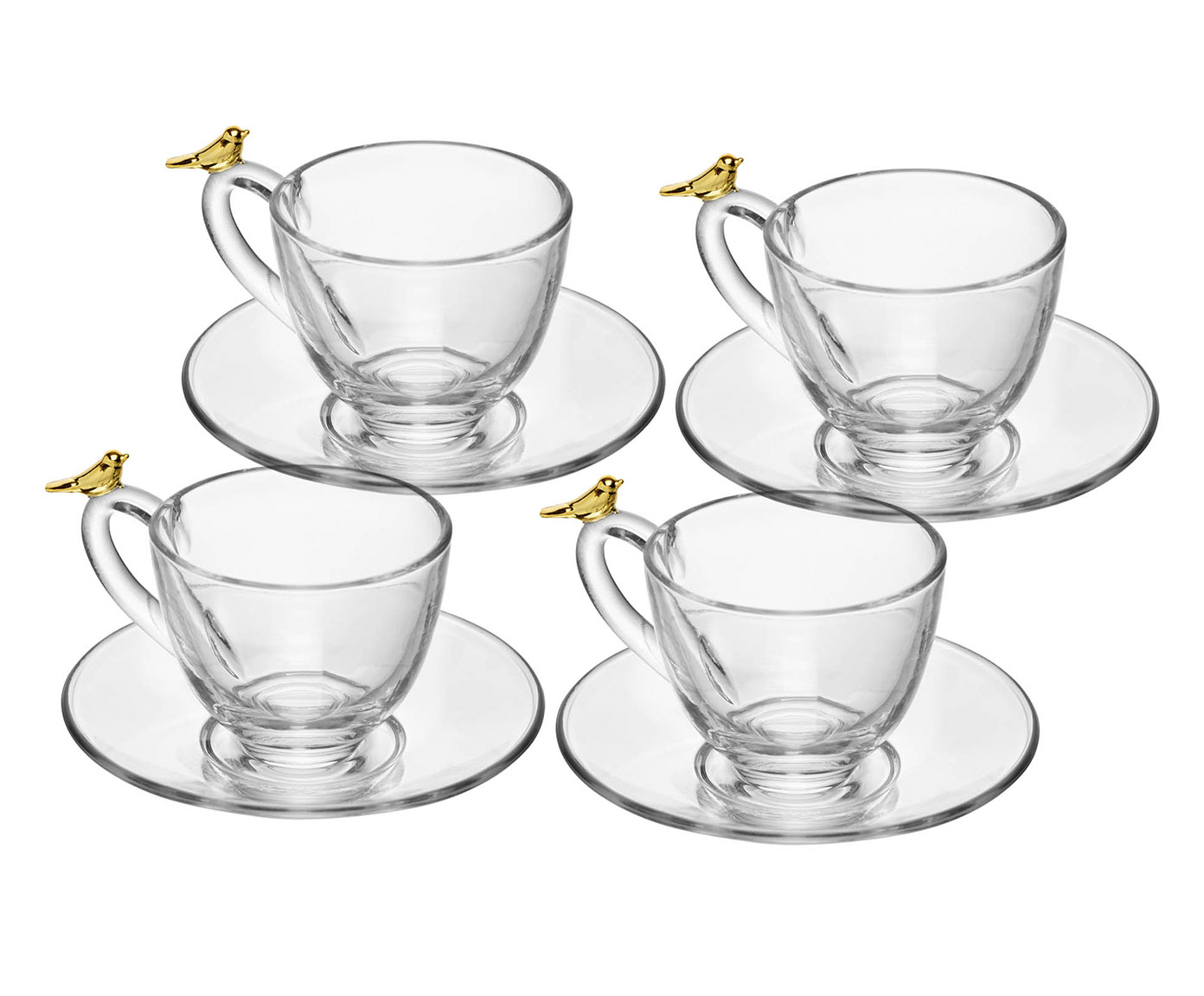 Jogo de X&iacute;caras para Caf&eacute; Bird Golden - image 1